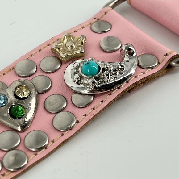 Y2K pink western belt bling bejeweled 2000s vintage - Picture 5 of 9